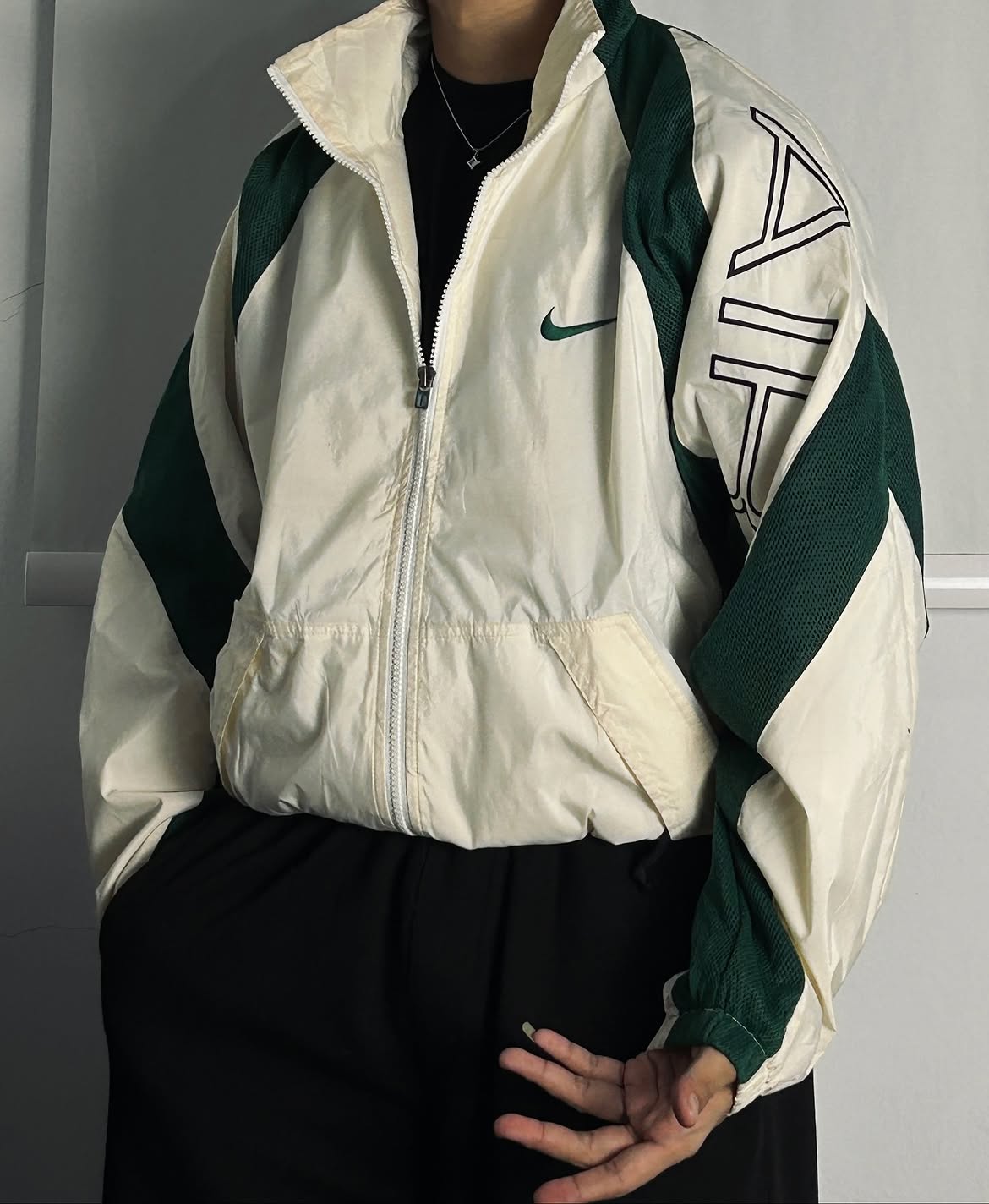 Nike Air Forest Green Vintage Jacket